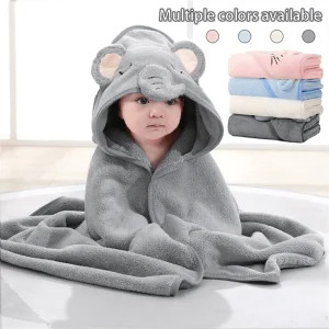 1pc Premium Ultra-Soft Baby Hooded Towel - Organic Baby Bath Towel With Unique Design - From Bamboo Hooded Baby Towels For Newborn To Toddler - Perfect As Baby Gifts Bath Towel For Newborn, Babie, Toddler, Infant - Absorbent Large Baby Towel 80cm*80cm